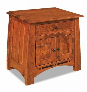 026  shorter nightstand Boulder Creek 1 Drawer 2 Door