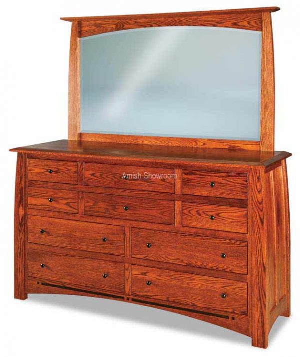 Boulder Creek Dresser with mirror - Amish built solid wood