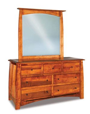 Boulder Creek Dresser with mirror - Amish built - Solid Wood