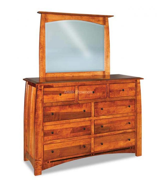 Boulder Creek dresser with mirror - Amish Built - Solid Wood