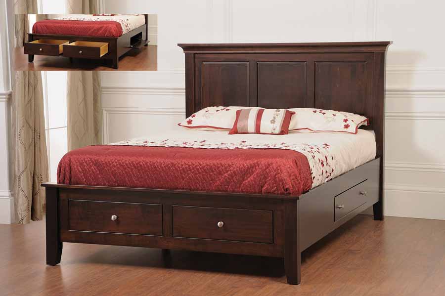 Under Bed Storage Options Archives Custom Amish Furniture Ellington Bed With Underbed Storage Tr2092 2 595 00 Select Options