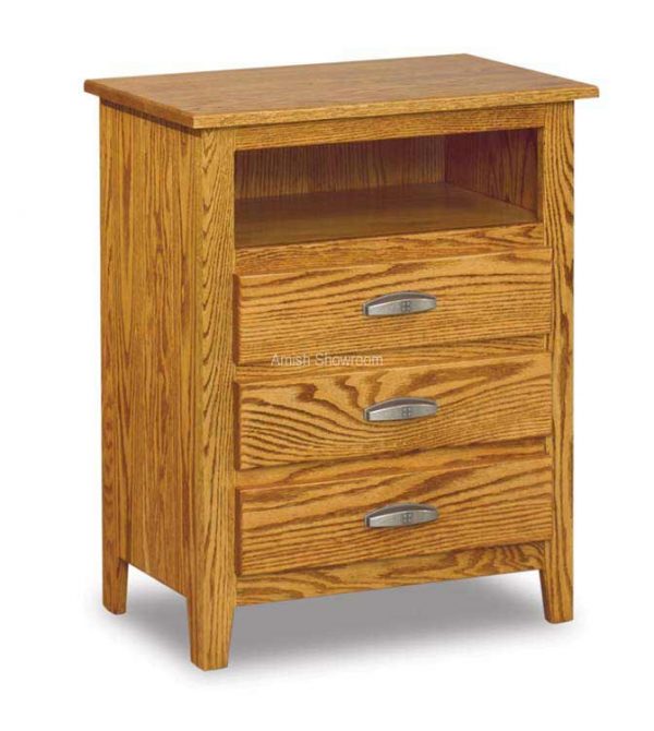 Shaker 3 Drawer Nightstand with Opening JRS 029