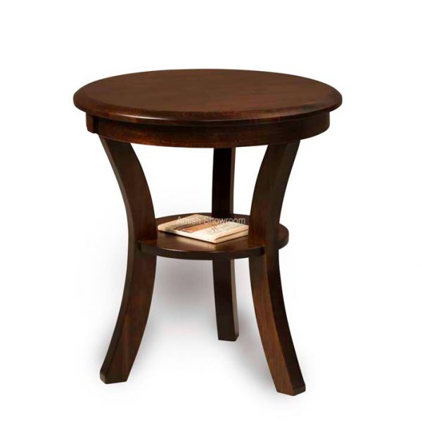 Sierra Round-top End table with shelf FVET-22R-SR