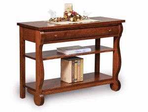 Old Classic Sleigh Sofa table featuring optional shelf FVST-OCS