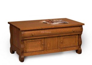 Old Classic Sleigh Enclosed Coffee Table with drawer FVCT-OCS-EN