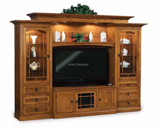 Manhattan Mission 6-Piece Wall Unit With Adjustable Bridge FVE-0490-MM- 45 1/2 & 50 1/2