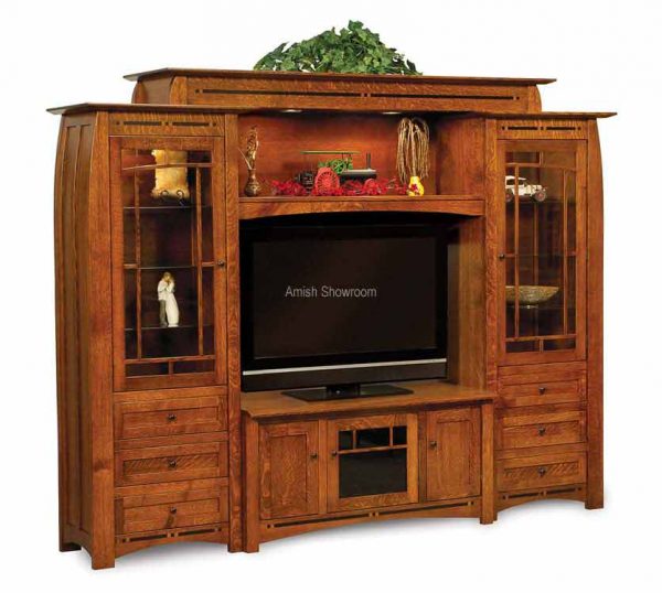 Boulder Creek 6-Piece Wall Unit with Adjustable Bridge FVE-049-BC: custom widths