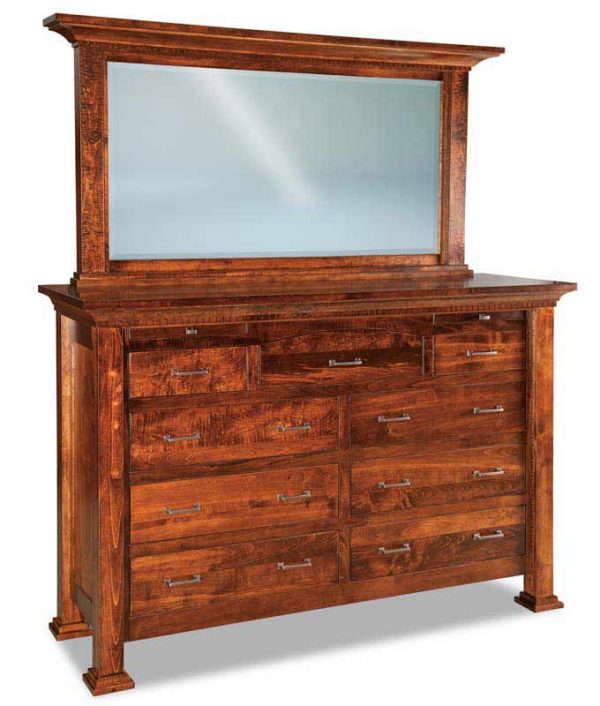 Empire 9 Drawer Dresser w/ Arched Drawer & Jewelry Dr. JRE 067-1