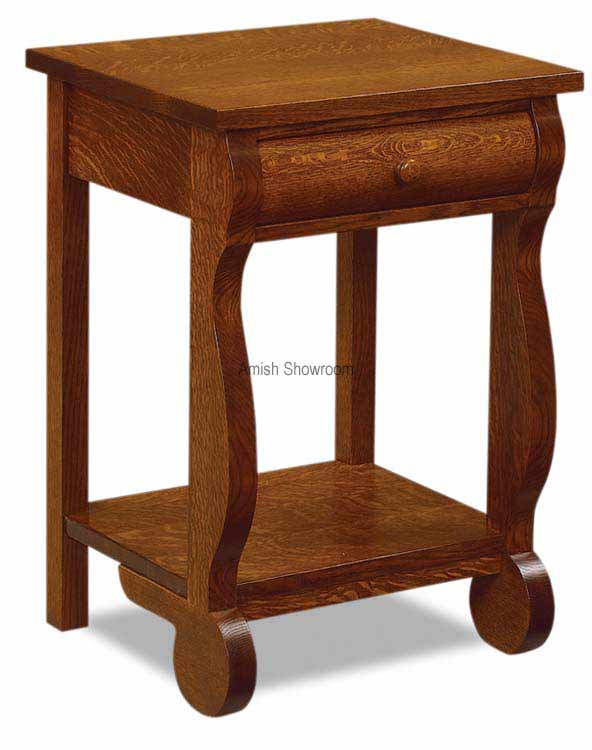 Old Classic Sleigh 1 Drawer Open Nightstand