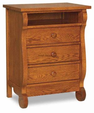 Old Classic Sleigh 3 Drawer Nightstand JRO 029