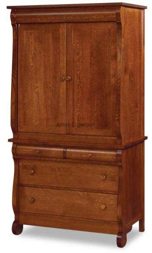 Old Classic Sleigh Armoire 2 piece JRO 041