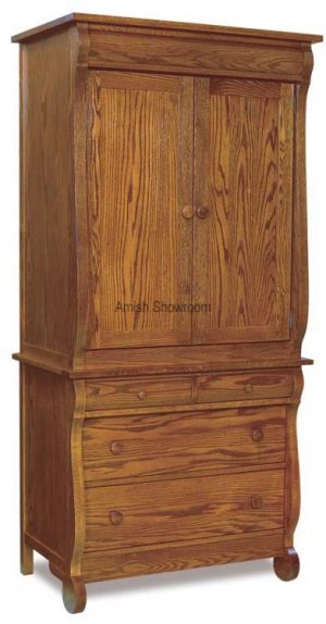Old Classic Sleigh  Armoire 2 Piece 4 Drawer JRO 041-3