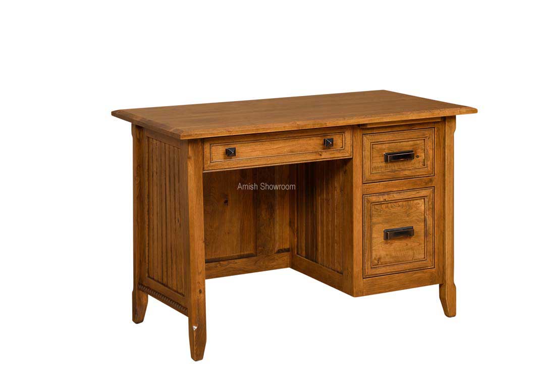 Custom Flat Top Desks Solid Wood Executive Amish Showroom Ashton Student Desk