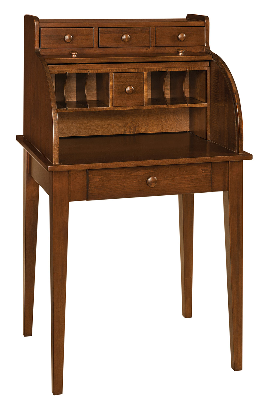 Shaker Secretary Roll Top In Office Custom Amish Furniture Shaker Secretary Roll Top Rw2018