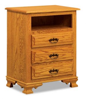 Hoosier Heritage 3 Drawer Nightstand w/opening 029