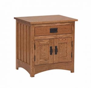 Schwartz Mission 1 Drawer 2 Door Nightstand - Amish Built - Solid Wood