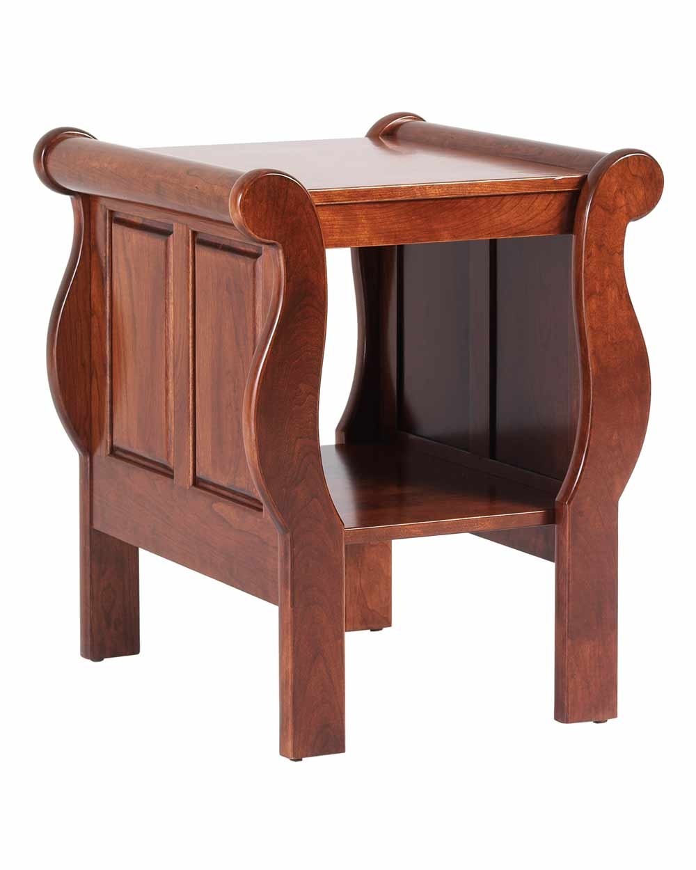 American Made Occasional Tables Custom Amish Coffee 3500 Sleigh End Table