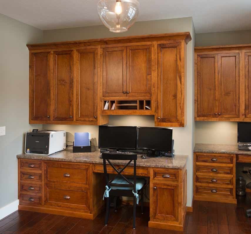 Custom Built-In Office - Solid Wood Amish Furniture - Made ...