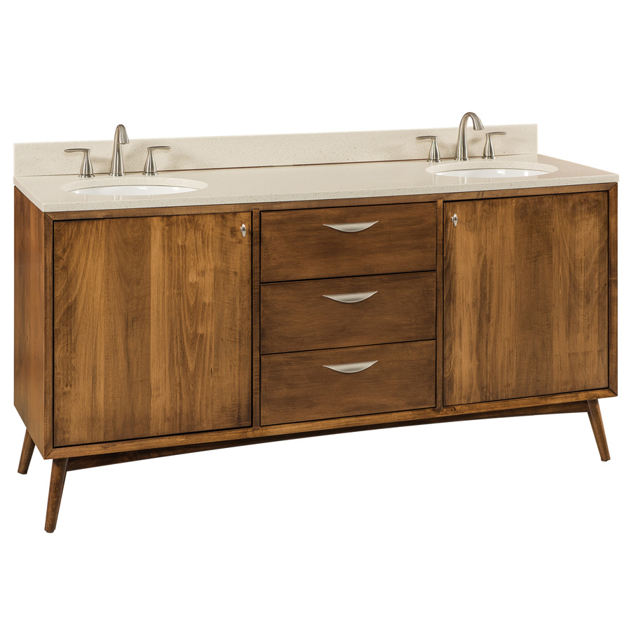 Century Modern Bathroom Vanity Double Bowl With Wood Doors Century Modern Bathroom Vanity Double Bowl With Wood Doors