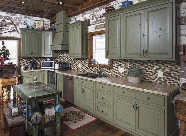 Custom Rustic Kitchen Cabinets Made