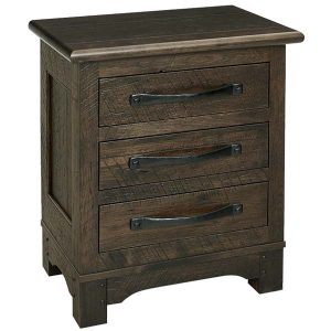 Farmhouse 3 Drawer Nightstand FHNS3