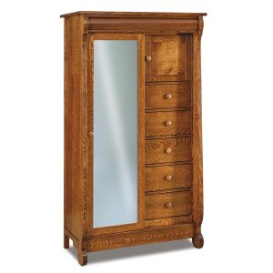 Old Classic Sleigh Sliding Door Chifferobe 052-1
