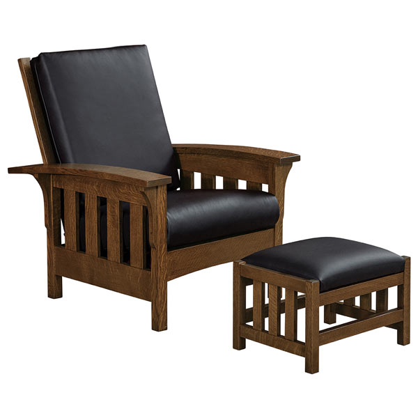 Bow Arm Slat Morris Ottoman - Image 2