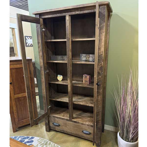 INSTOCK El Paso Bookcase with Glass Doors Buy Custom Amish