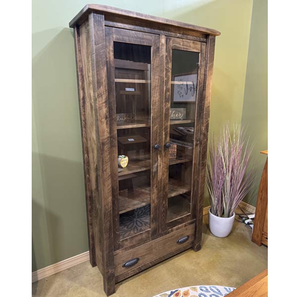 INSTOCK El Paso Bookcase with Glass Doors Buy Custom Amish