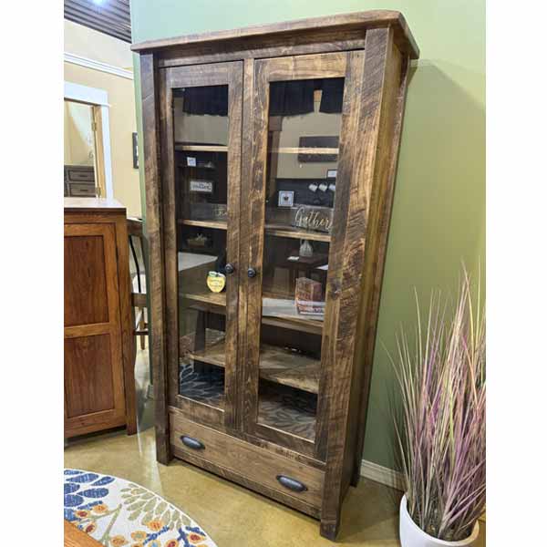 INSTOCK El Paso Bookcase with Glass Doors Buy Custom Amish