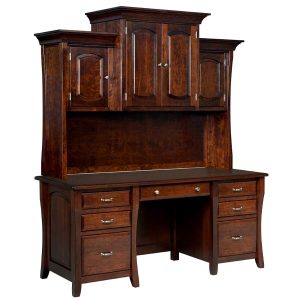 Berkley Double Pedestal Desk with Hutch