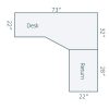 Ensinada L Desk with Hutch Top - Image 3
