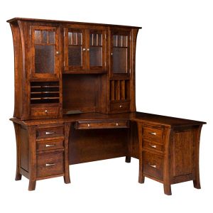 Ensinada L Desk with Hutch Top
