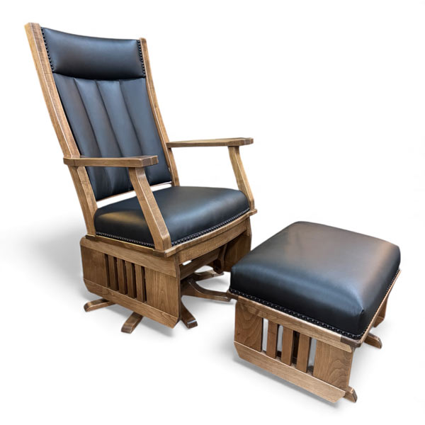 IN-STOCK - Mission Swivel Glider & Ottoman