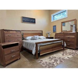 IN-STOCK - Westmere Rustic Walnut Live Edge 6 Piece Bedroom Set