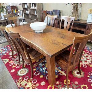 IN-STOCK - Live Edge Leg Table & 6 Tifton Side Chairs